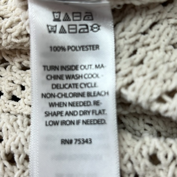 Artelier Nicole Miller Pullover Crochet Sweater Plus Size 3X Cream Like New - Picture 8 of 10